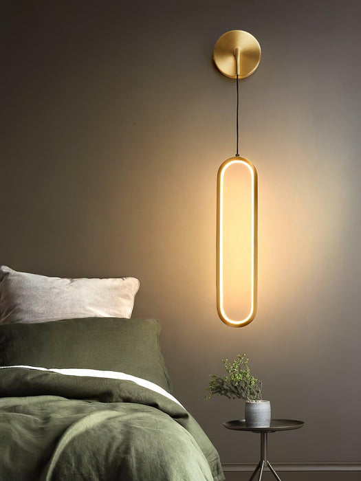 Oval LED Brass Wall Lamp - DWHOME