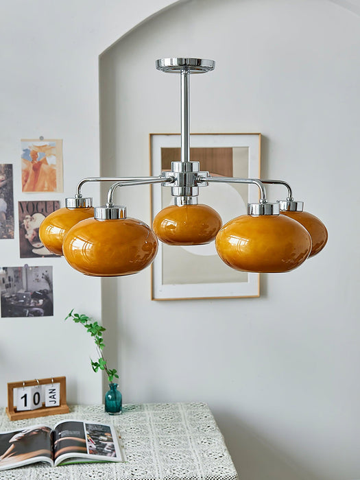 Oval Persimmon Chandelier-DWHOME