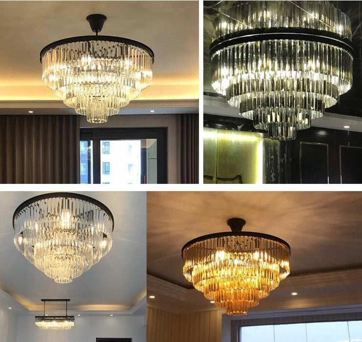 Paciencia Luxury Glam Crystal Islands Chandelier Light.