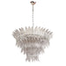 Palm Leaves Murano Transparent Glass Chandelier-DWHOME