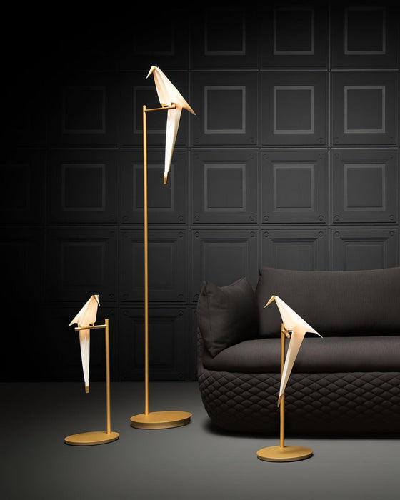 Paper Crane Bird Floor Lamp.