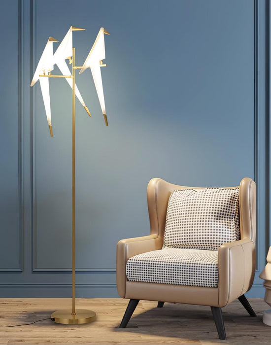 Paper Crane Bird Floor Lamp - Vakkerlight