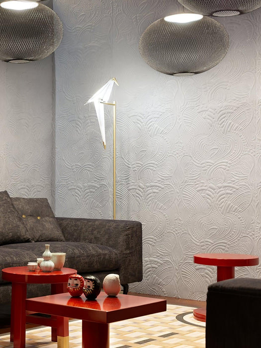 Paper Crane Bird Floor Lamp.