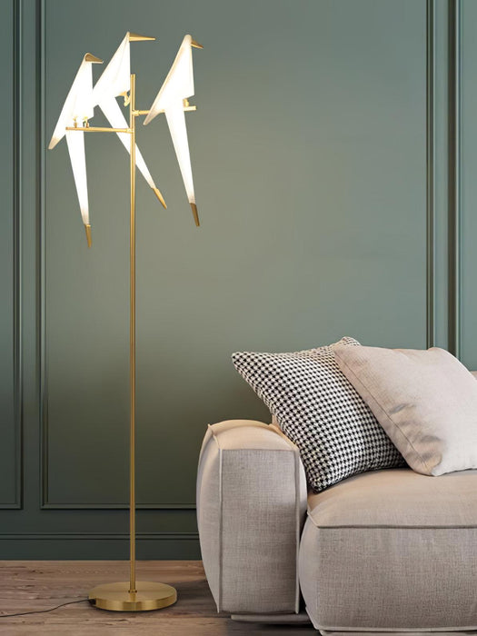 Paper Crane Bird Floor Lamp - Vakkerlight