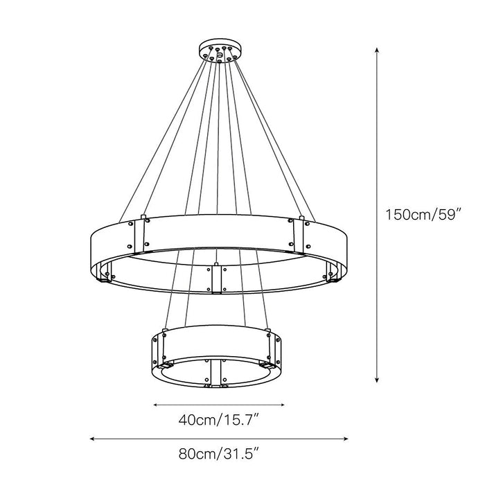 Parallel Ring Chandelier-DWHOME