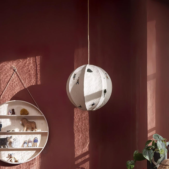 Park Embroidered Textile Pendant Lamp-DWHOME