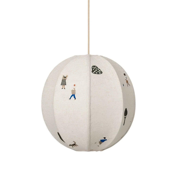 Park Embroidered Textile Pendant Lamp.