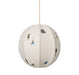 Park Embroidered Textile Pendant Lamp.