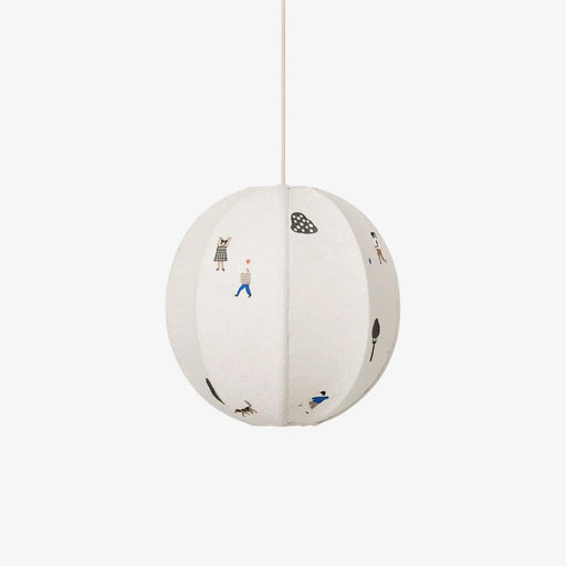 Park Embroidered Textile Pendant Lamp.