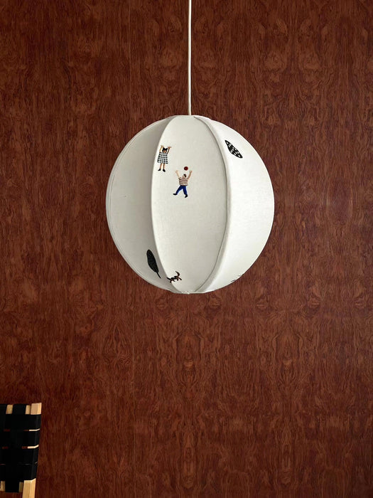 Park Embroidered Textile Pendant Lamp-DWHOME