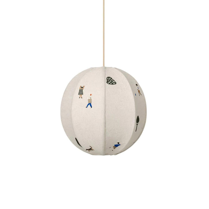 Park Embroidered Textile Pendant Lamp-DWHOME