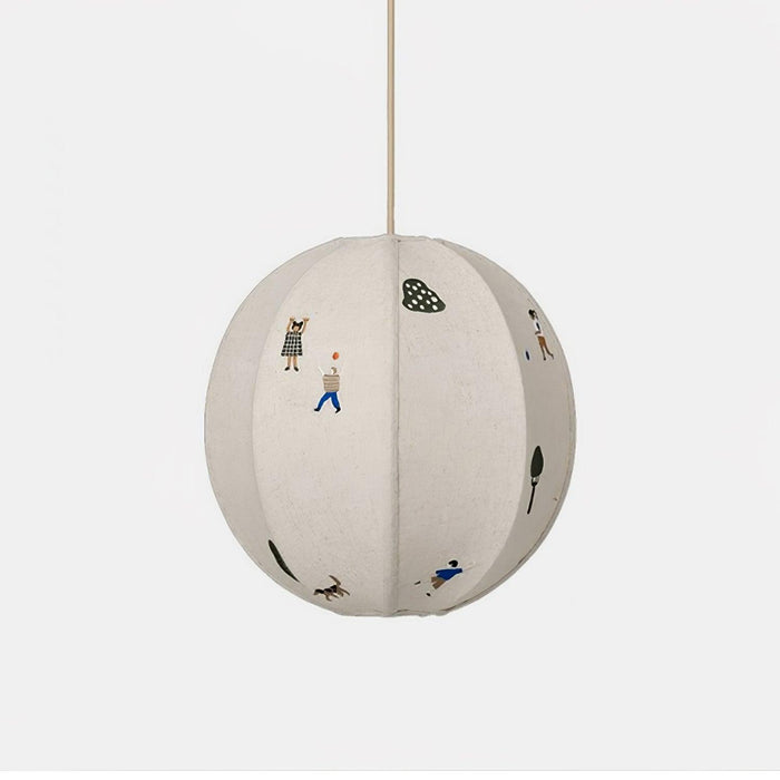 Park Embroidered Textile Pendant Lamp-DWHOME