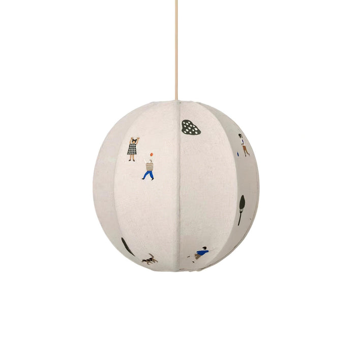 Park Embroidered Textile Pendant Lamp.