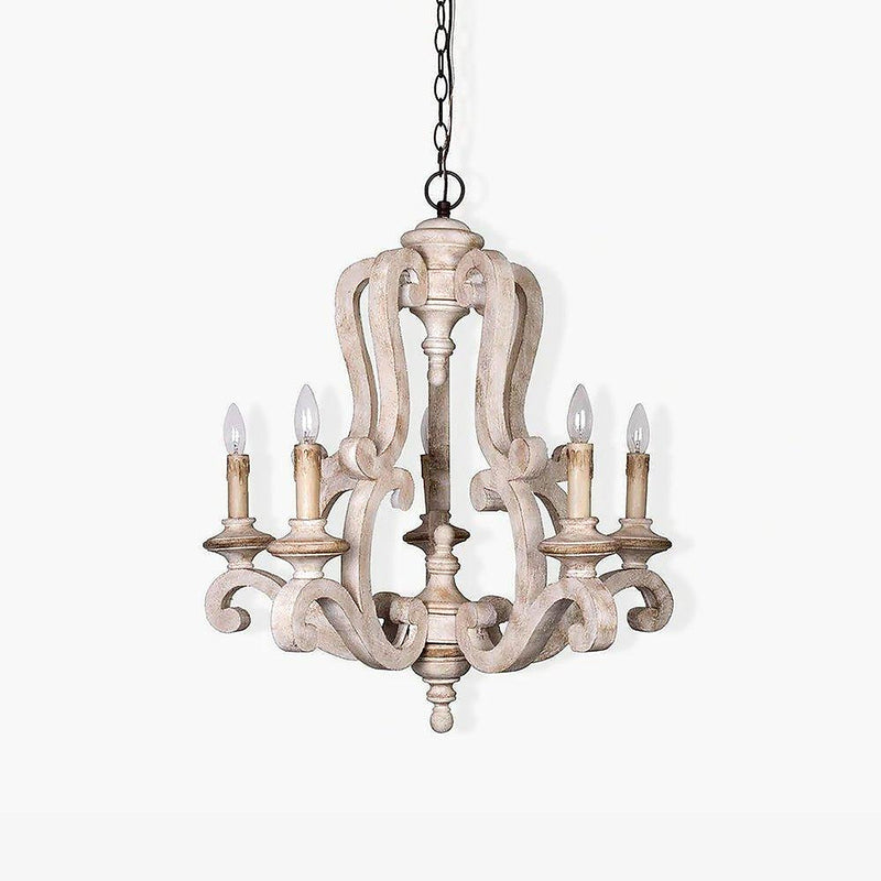 Parrotuncle Wooden Candle Chandelier-DWHOME