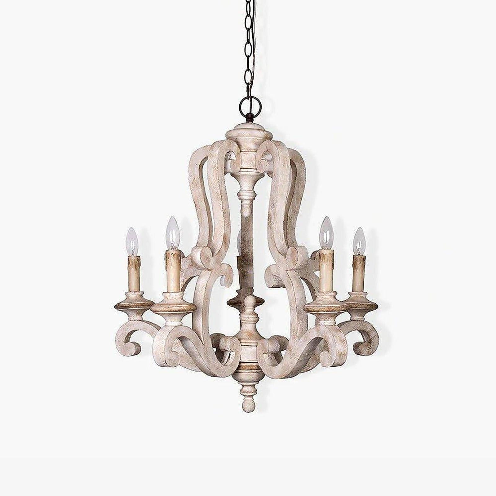 Parrotuncle Wooden Candle Chandelier - DWHOME