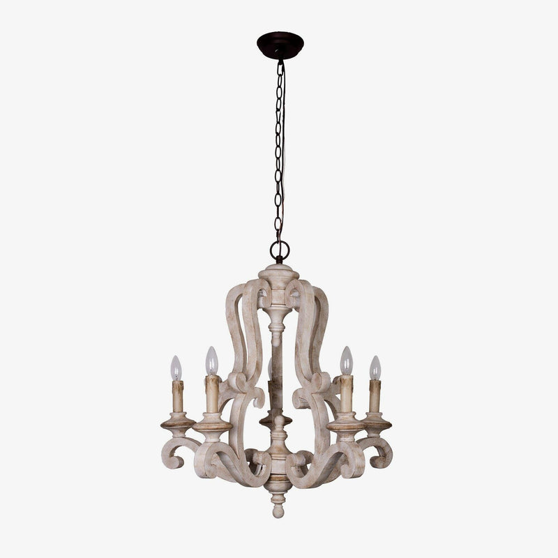 Parrotuncle Wooden Candle Chandelier-DWHOME