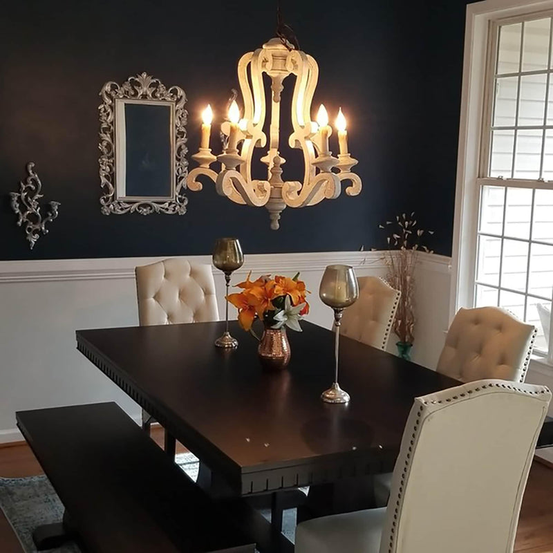 Parrotuncle Wooden Candle Chandelier-DWHOME
