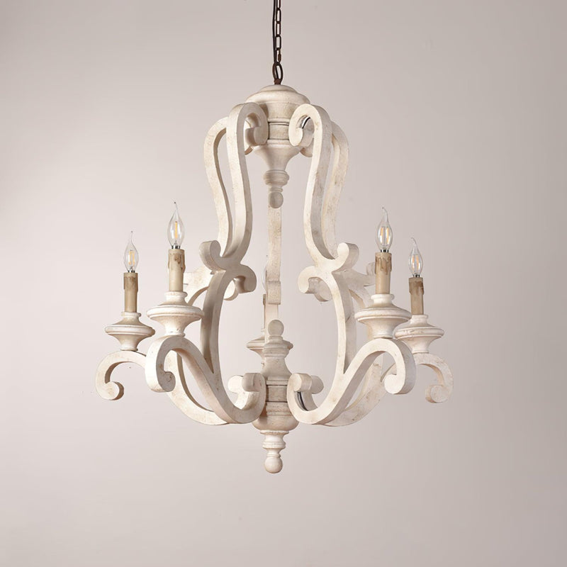 Parrotuncle Wooden Candle Chandelier-DWHOME