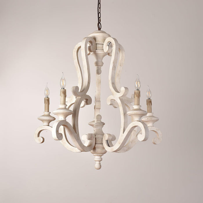 Parrotuncle Wooden Candle Chandelier-DWHOME