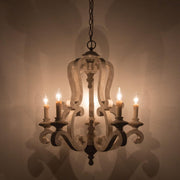 Parrotuncle Wooden Candle Chandelier-DWHOME