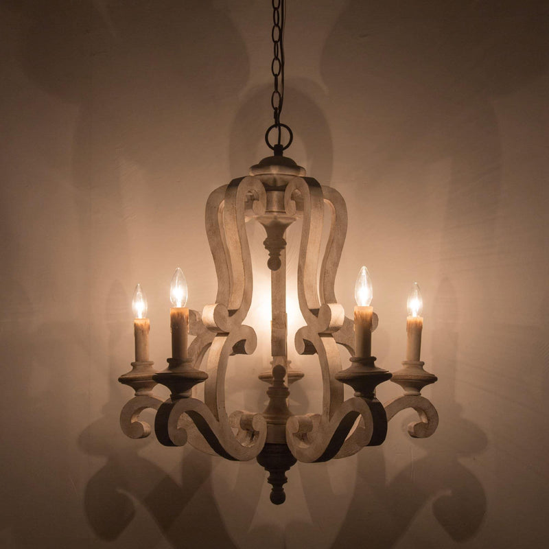 Parrotuncle Wooden Candle Chandelier-DWHOME