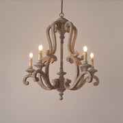 Parrotuncle Wooden Candle Chandelier-DWHOME