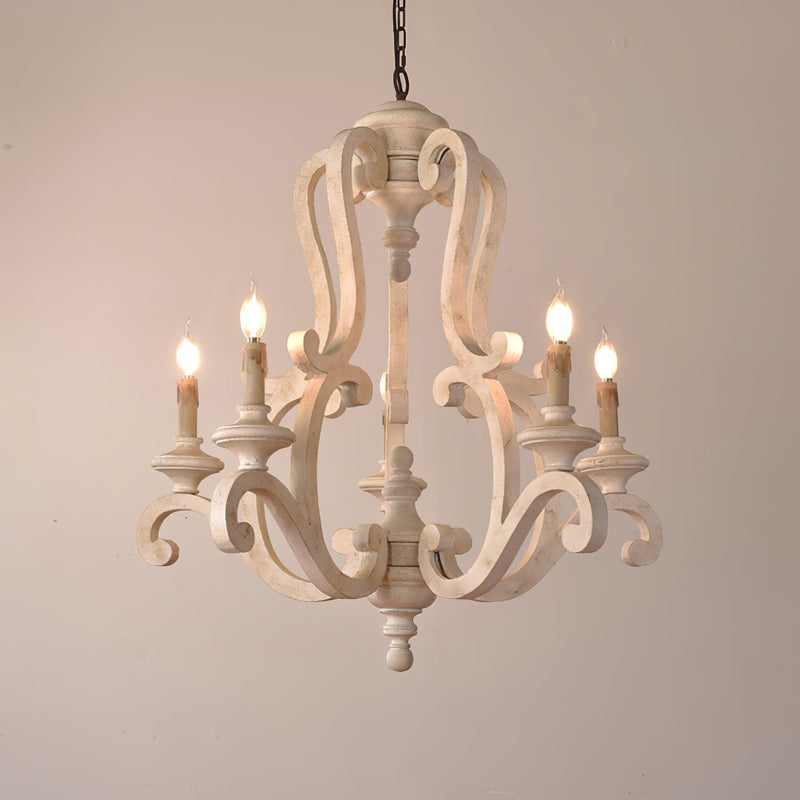 Parrotuncle Wooden Candle Chandelier-DWHOME