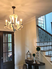 Parrotuncle Wooden Candle Chandelier-DWHOME