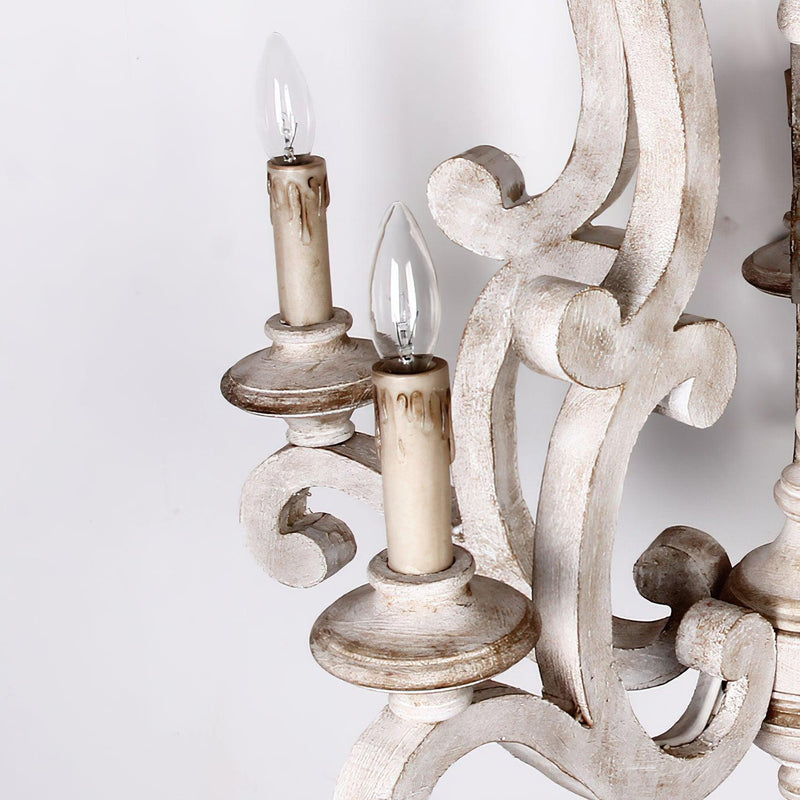 Parrotuncle Wooden Candle Chandelier-DWHOME