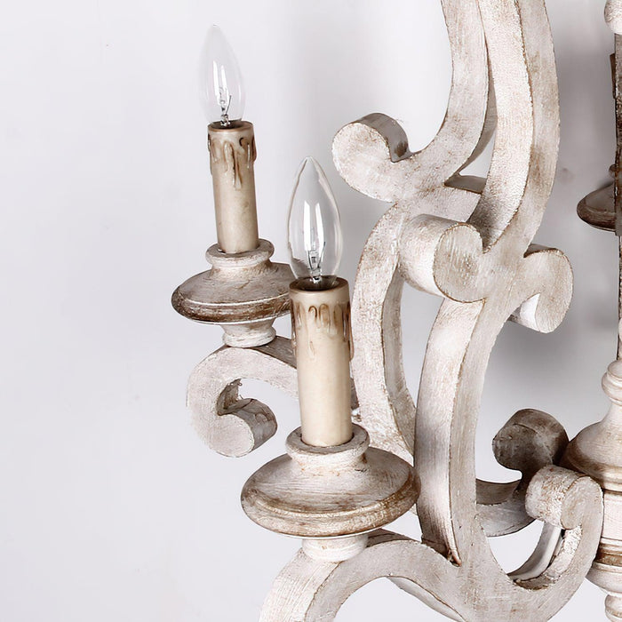 Parrotuncle Wooden Candle Chandelier-DWHOME
