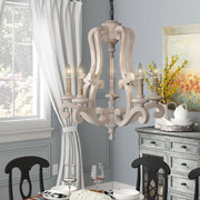 Parrotuncle Wooden Candle Chandelier-DWHOME