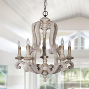 Parrotuncle Wooden Candle Chandelier-DWHOME
