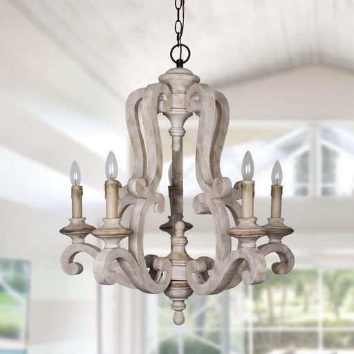 Parrotuncle Wooden Candle Chandelier.