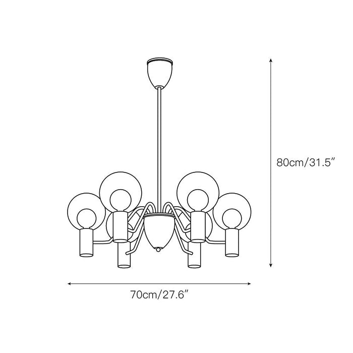 Patricia Glass Chandelier-DWHOME