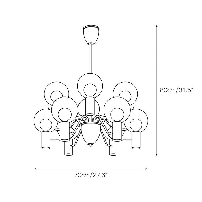 Patricia Glass Chandelier-DWHOME