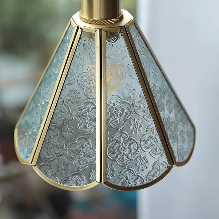 Patterned Glass Pendant Lamp-DWHOME