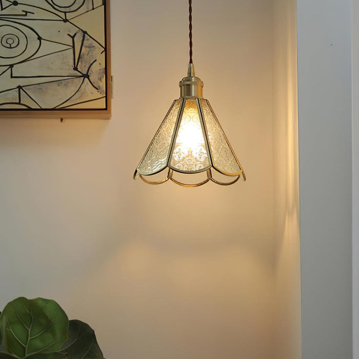 Patterned Glass Pendant Lamp-DWHOME