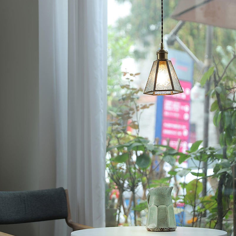 Patterned Glass Pendant Lamp-DWHOME