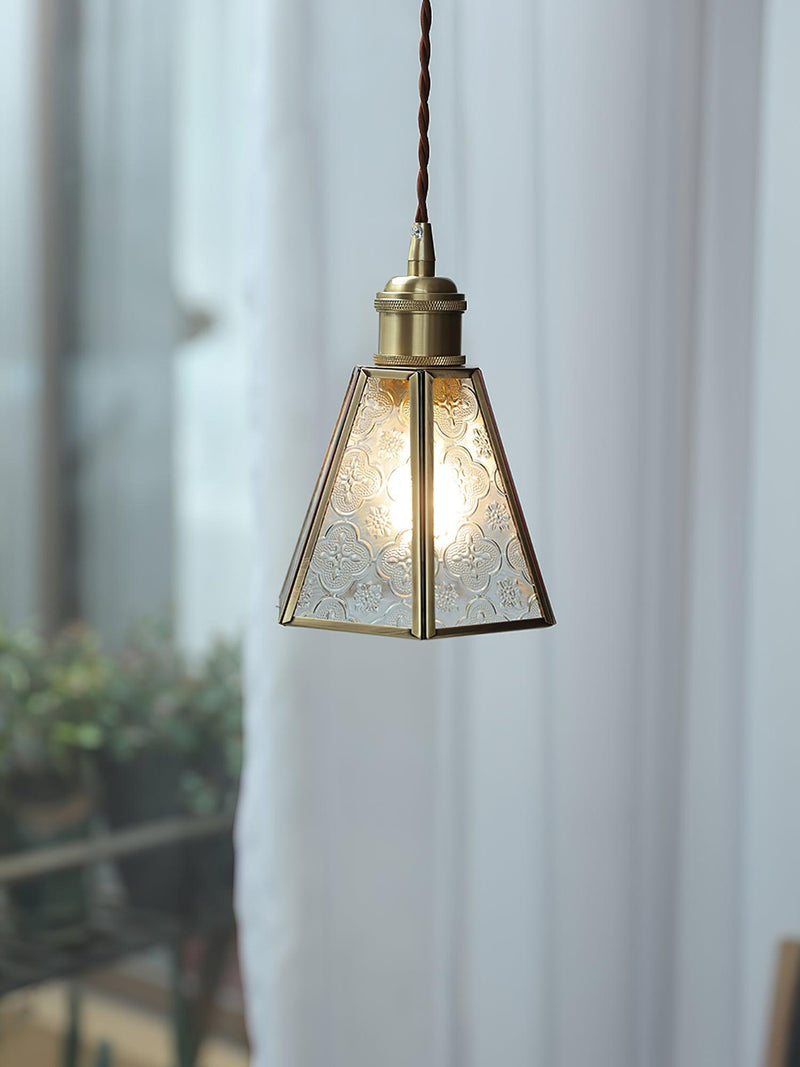 Patterned Glass Pendant Lamp-DWHOME