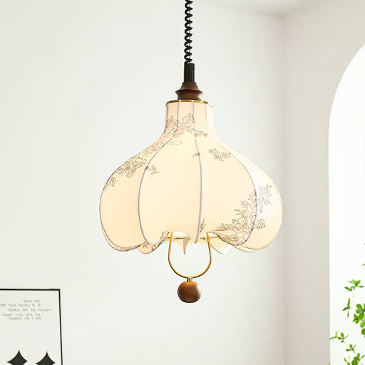 Pear Fabric Pendant Lamp.