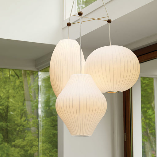 Triple Pear Bubble Pendant Lamp.