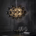 Pearl Black Glass Grape Chandelier - Pendant Light.