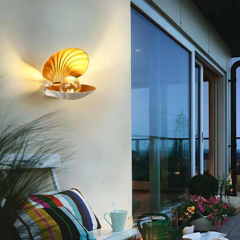 Pearl Clam Wall Light-DWHOME