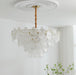 Pearl Glass Shell Chandelier.