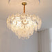 Pearl Glass Shell Chandelier.