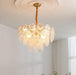 Pearl Glass Shell Chandelier.