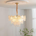 Pearl Glass Shell Chandelier.