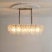 Pearl Glass Shell Chandelier.