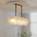 Pearl Glass Shell Chandelier.