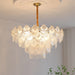 Pearl Glass Shell Chandelier.